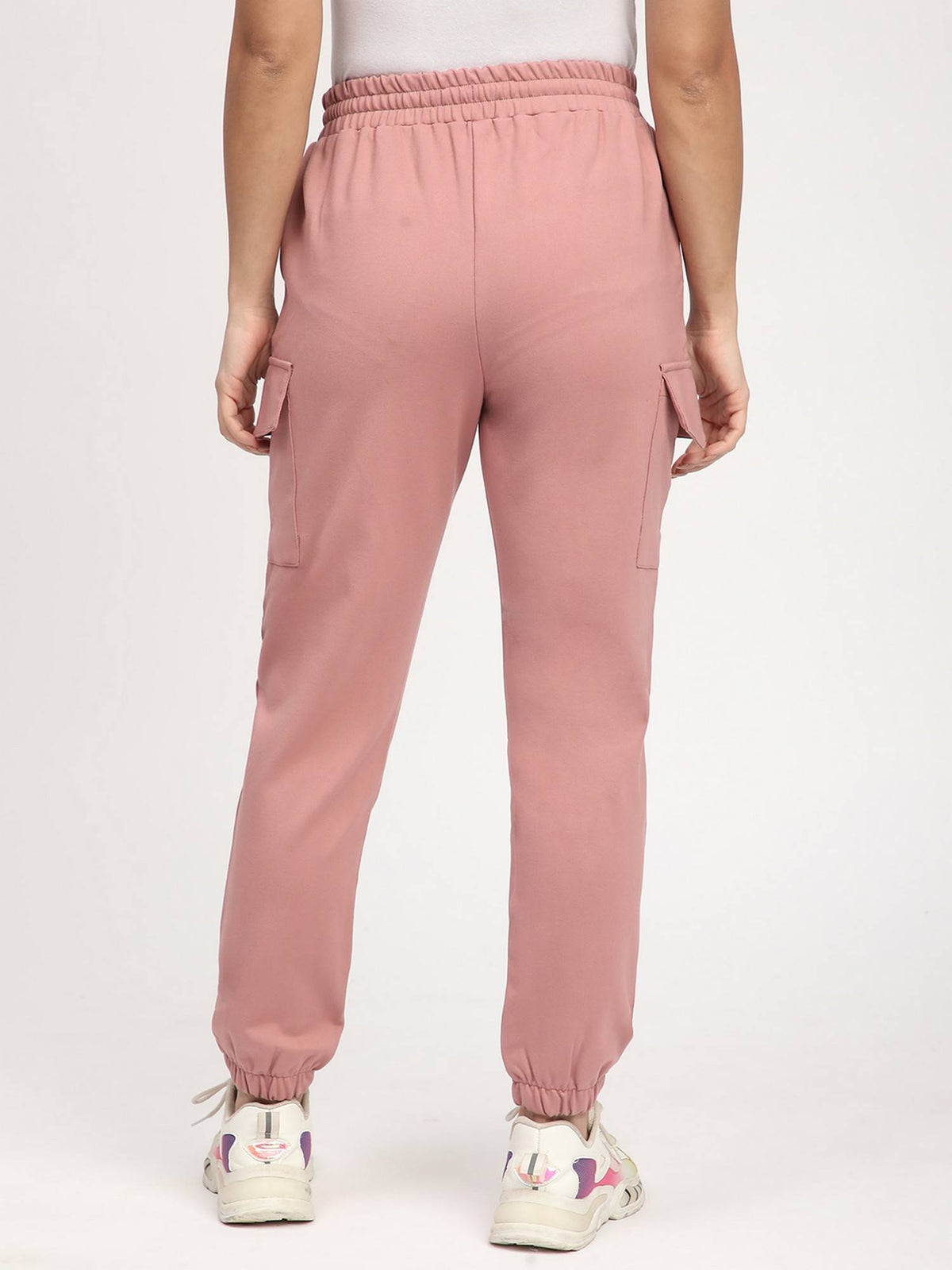 Black Solid Relaxed Joggers | WJ89 - view 13