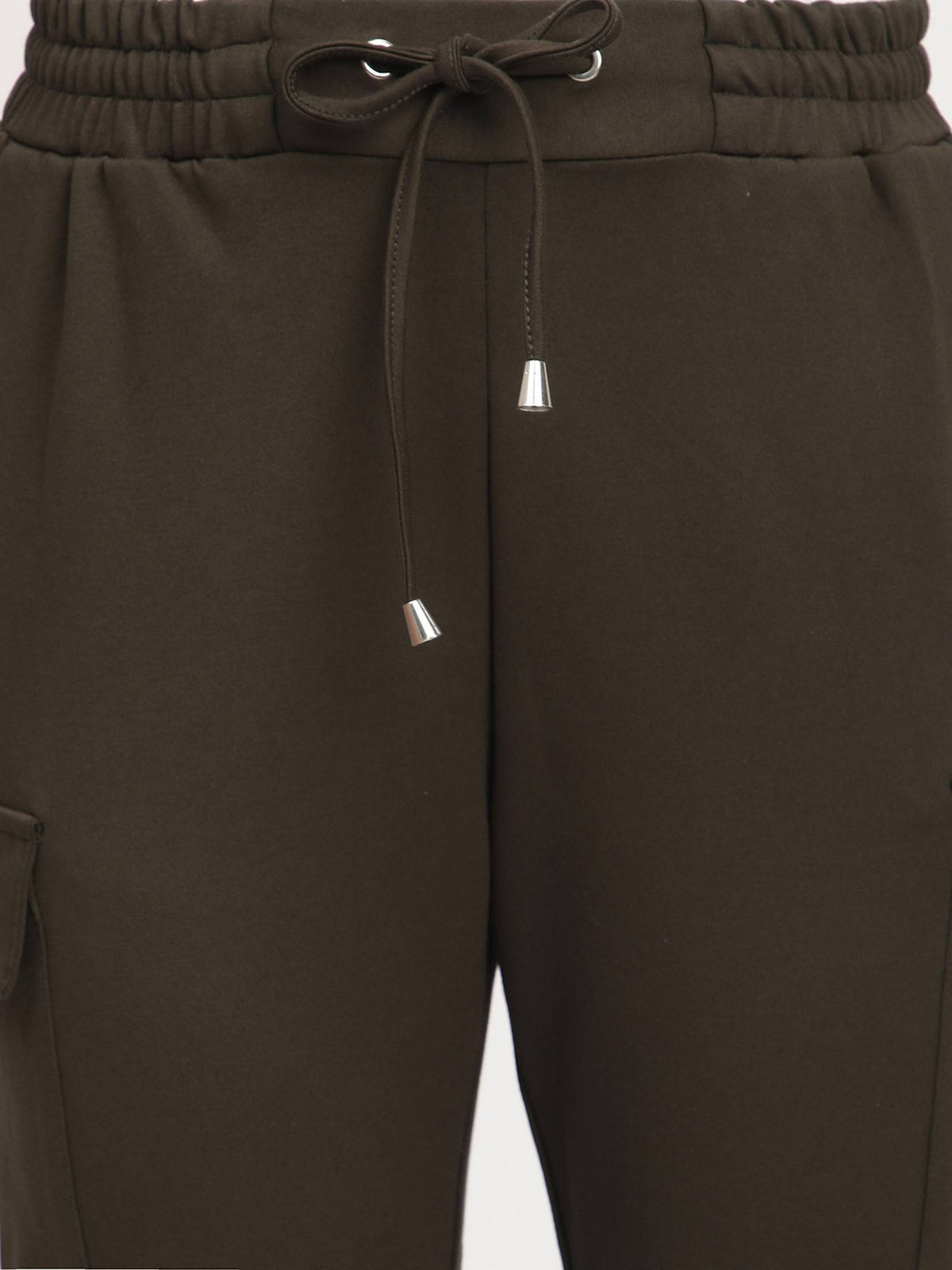 Olive Solid Relaxed Joggers | WJ89 - view 4