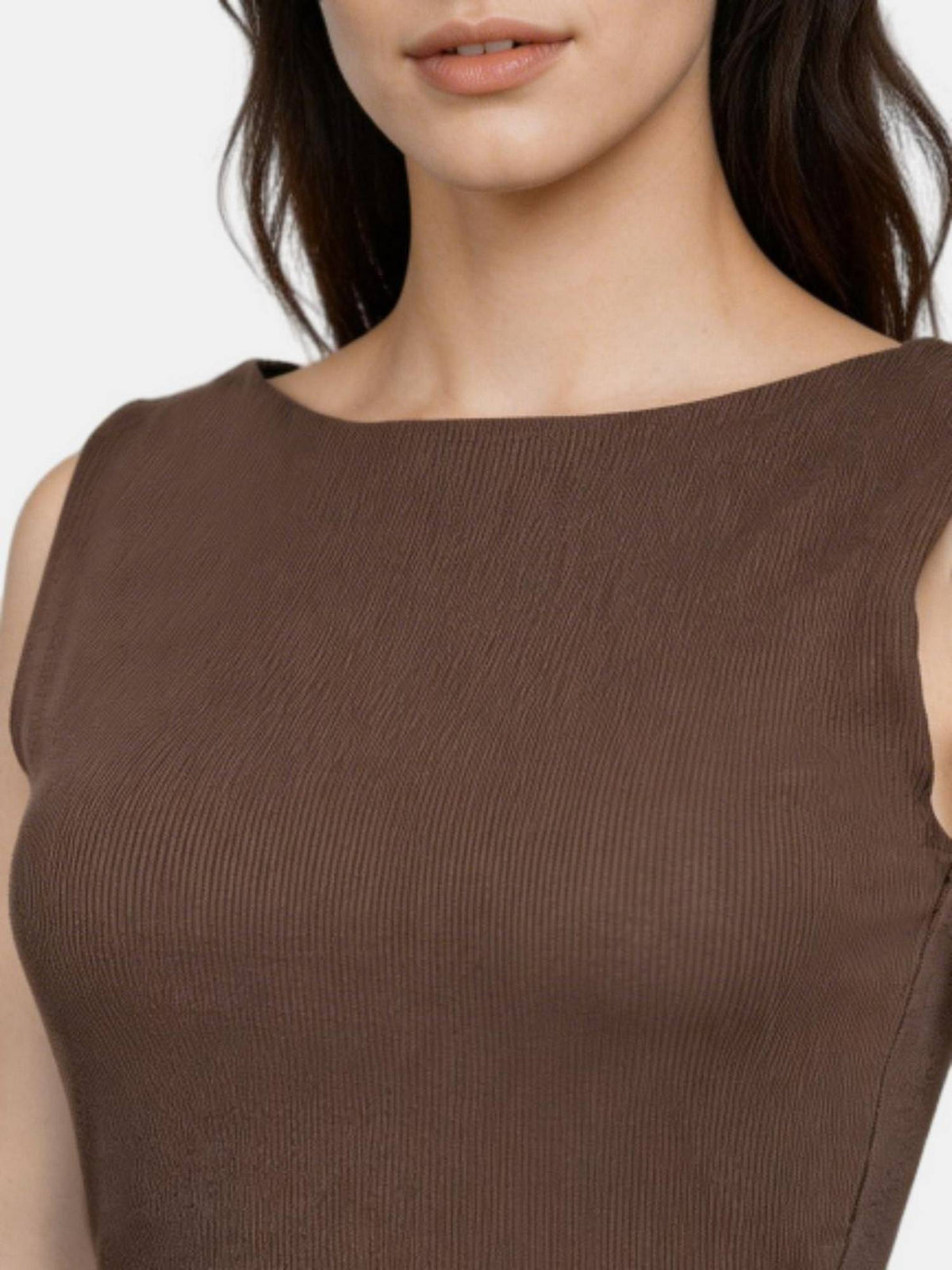 White Solid Regular Fit Tank Top | TT98 - view 10