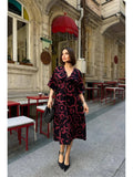 Front Slit Blue Midi Dress | D56 - view 1