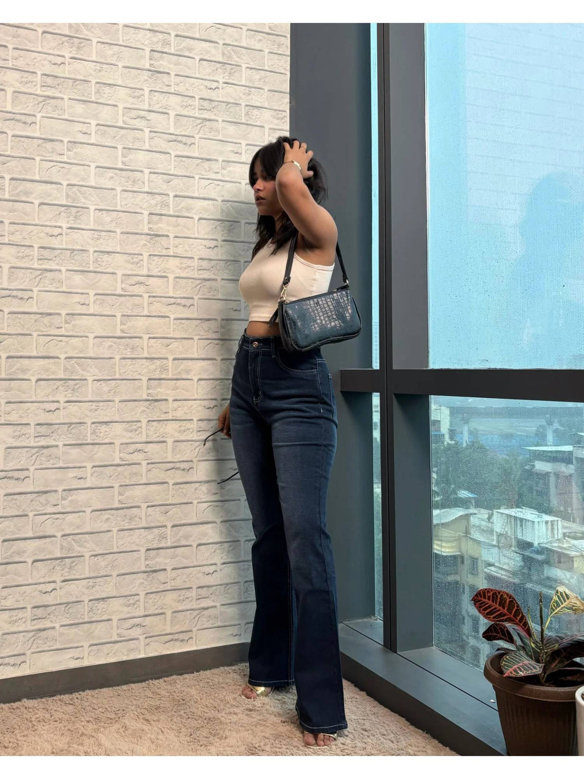 Deep Blue Flare Bootcut Jeans | BT10 - view 3