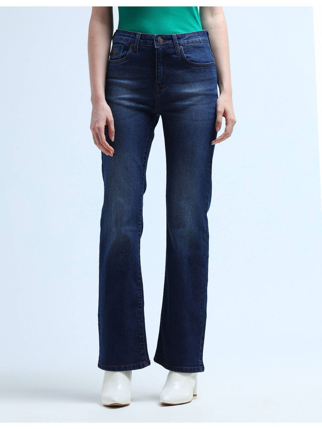 Black High Rise Regular Bootcut Stretchable Jeans | BG78 - view 13