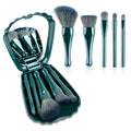 Sea Shell Makeup Brushes With Mirror - Green | T32 - view 1