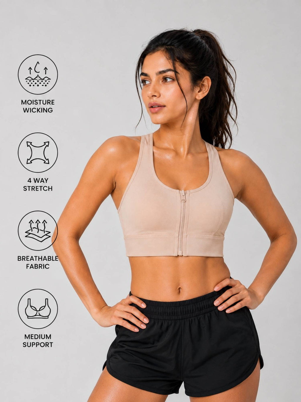 Lavender Padded Wire free Sports Bra for Women | sb09 - view 9