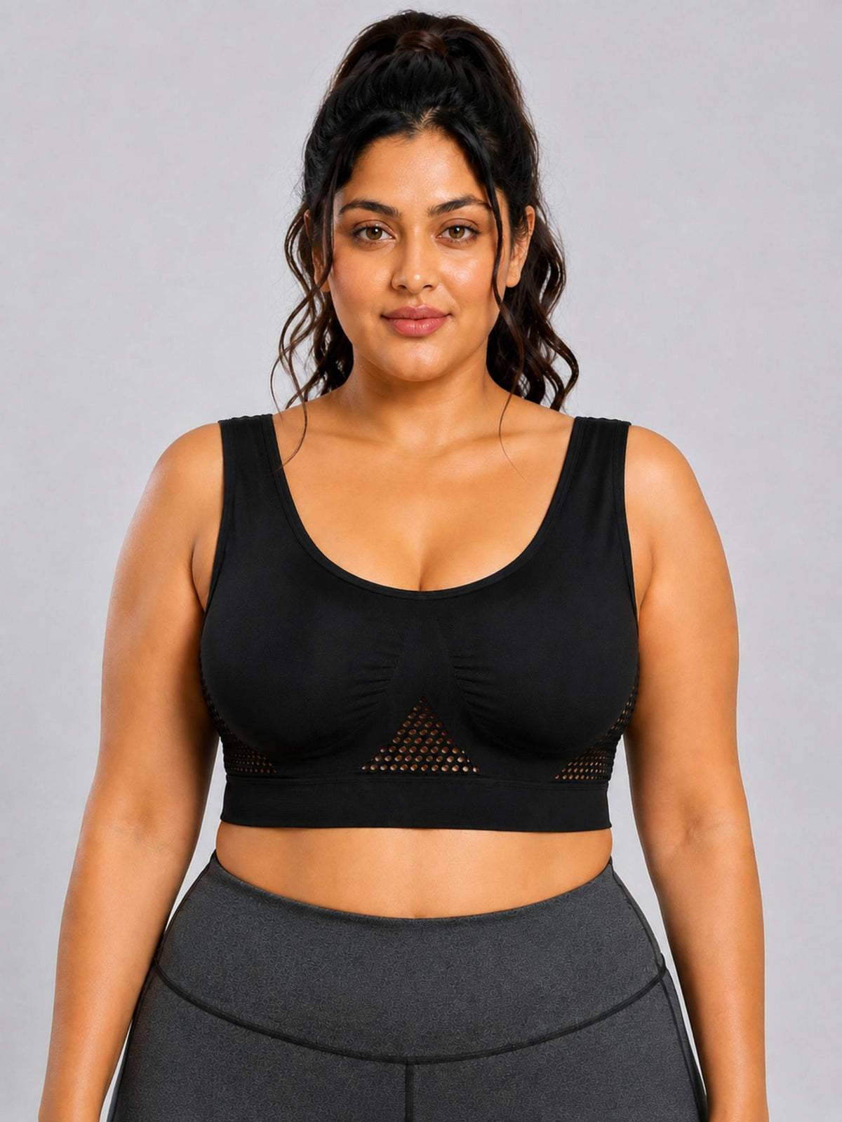 Lavender Padded Wire Free and High Coverage Sports Bra | sb09 - view 11
