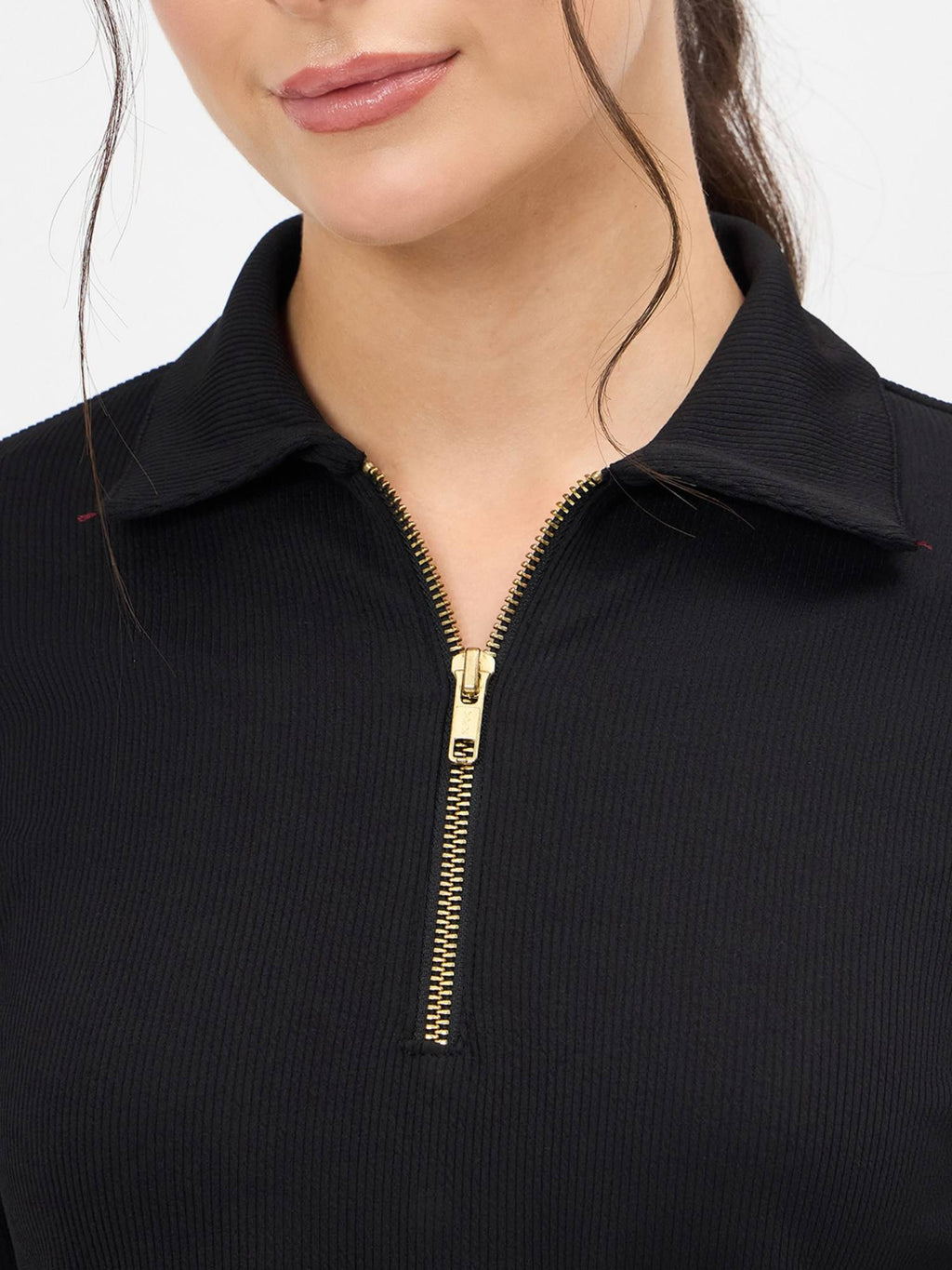 Stretchable Full Sleeves Front Zip Up Polo T-Shirt | PW43 - view 5