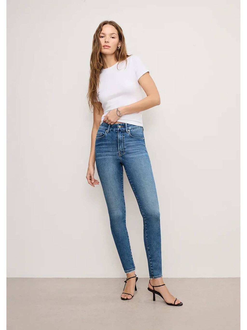 Blue Solid Cotton Skinny Jeans | BG78 - view 1