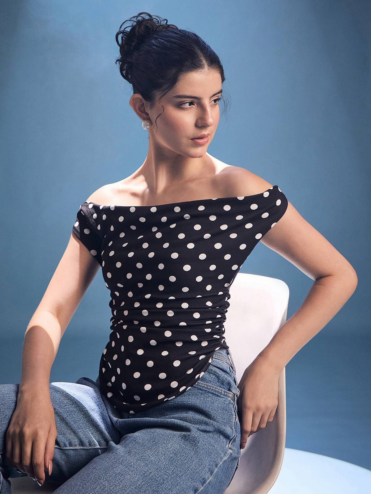 Women Blue Polyester Top | CT61 - view 8