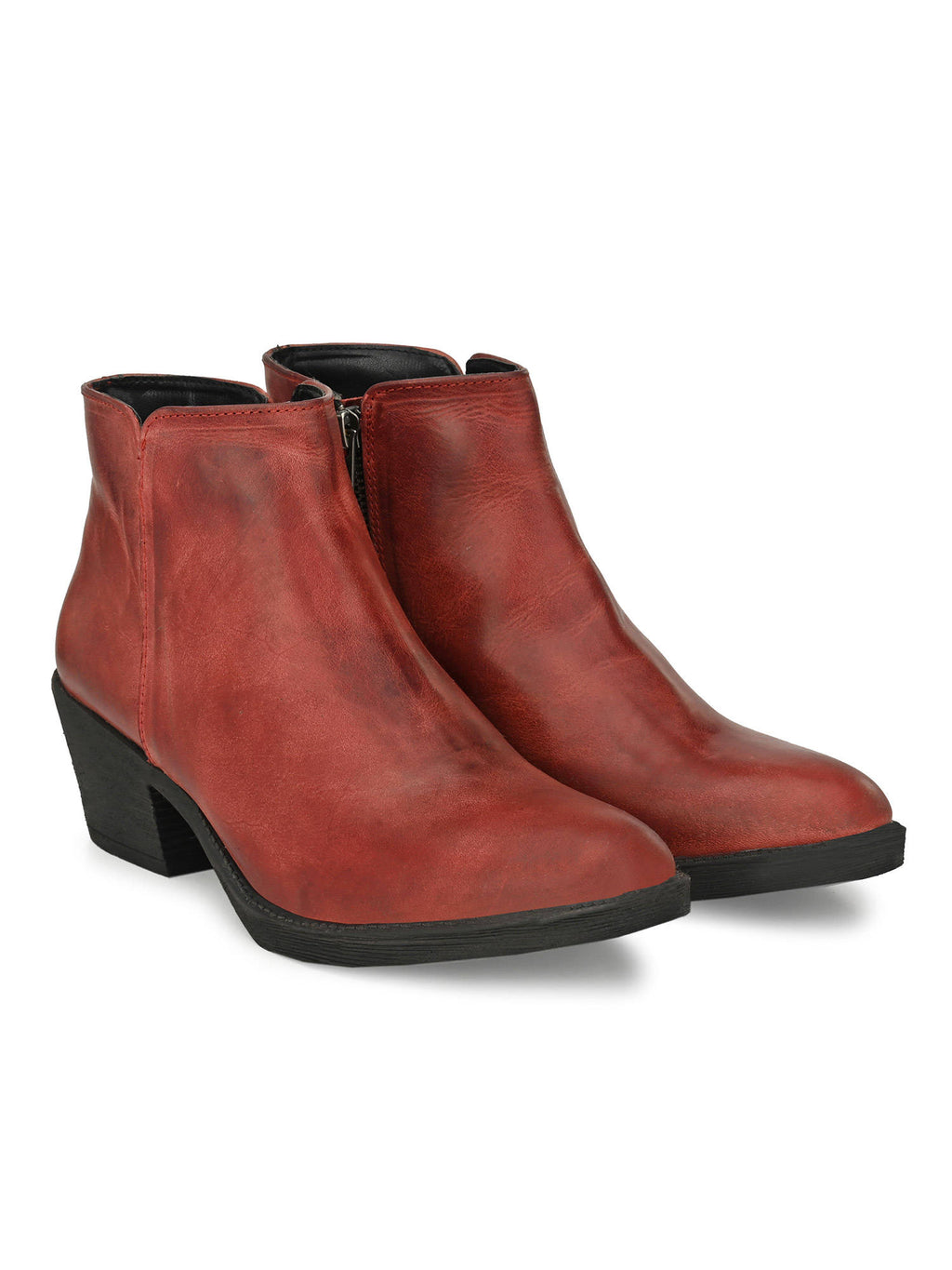 Solid Tan Leather Ankle Boot | BT61 - view 11