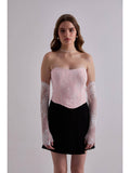Lace Whisper Pink Corset Top | TT90 - view 1