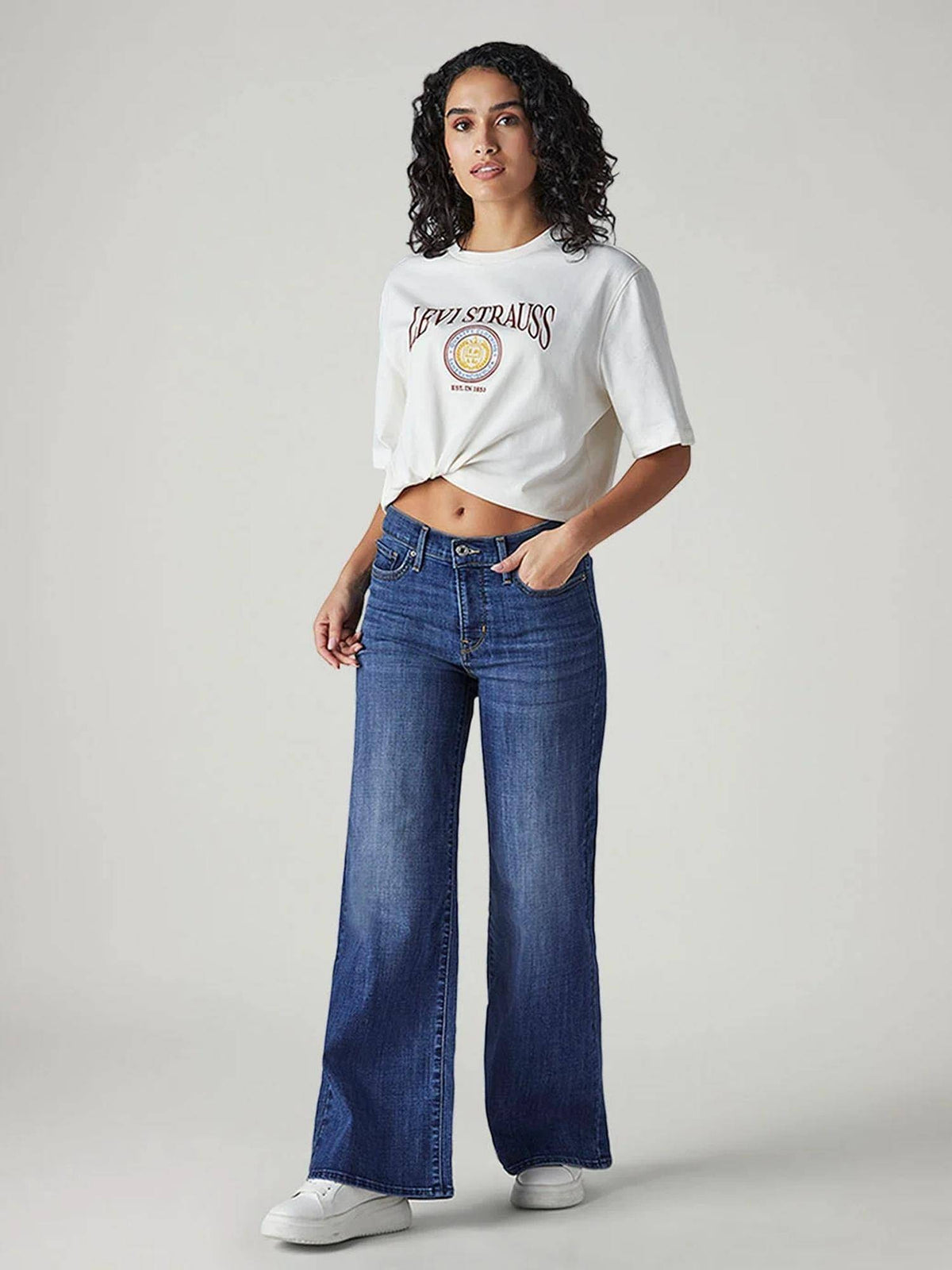 Womens Blue Solid Jeans | ST23 - view 11