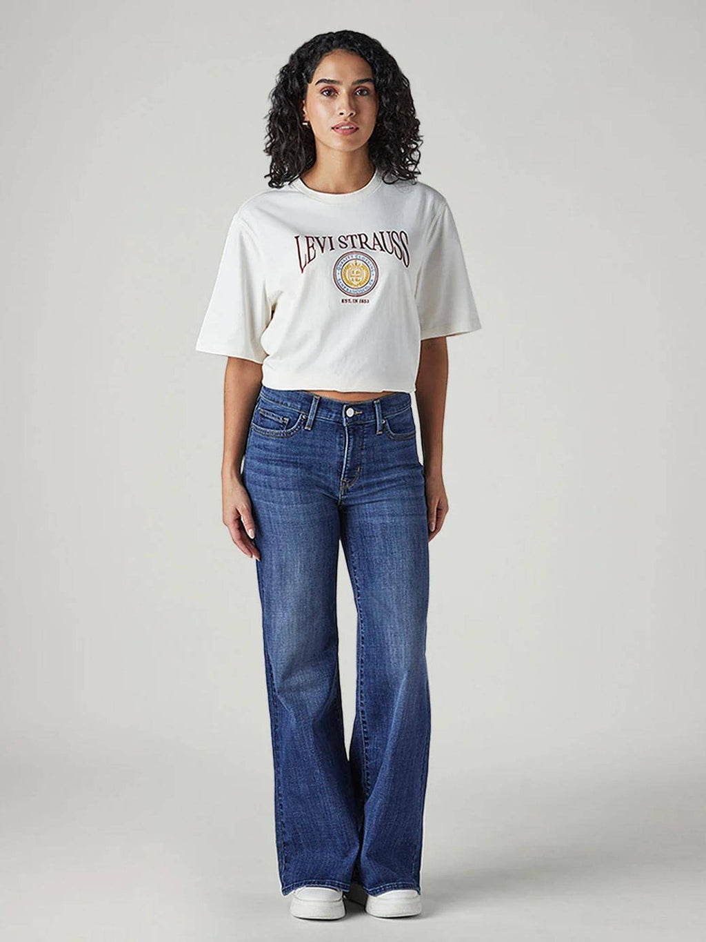Womens Navy Blue Solid Jeans | BG78 - view 6