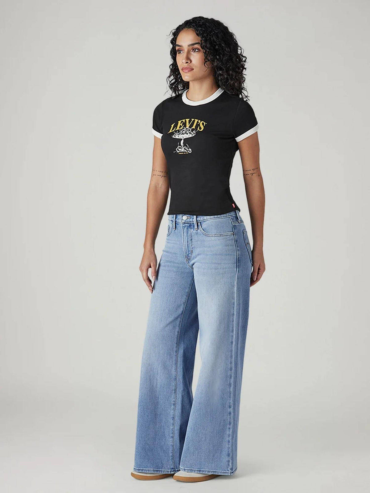 Womens Blue Solid Jeans | ST23 - view 3
