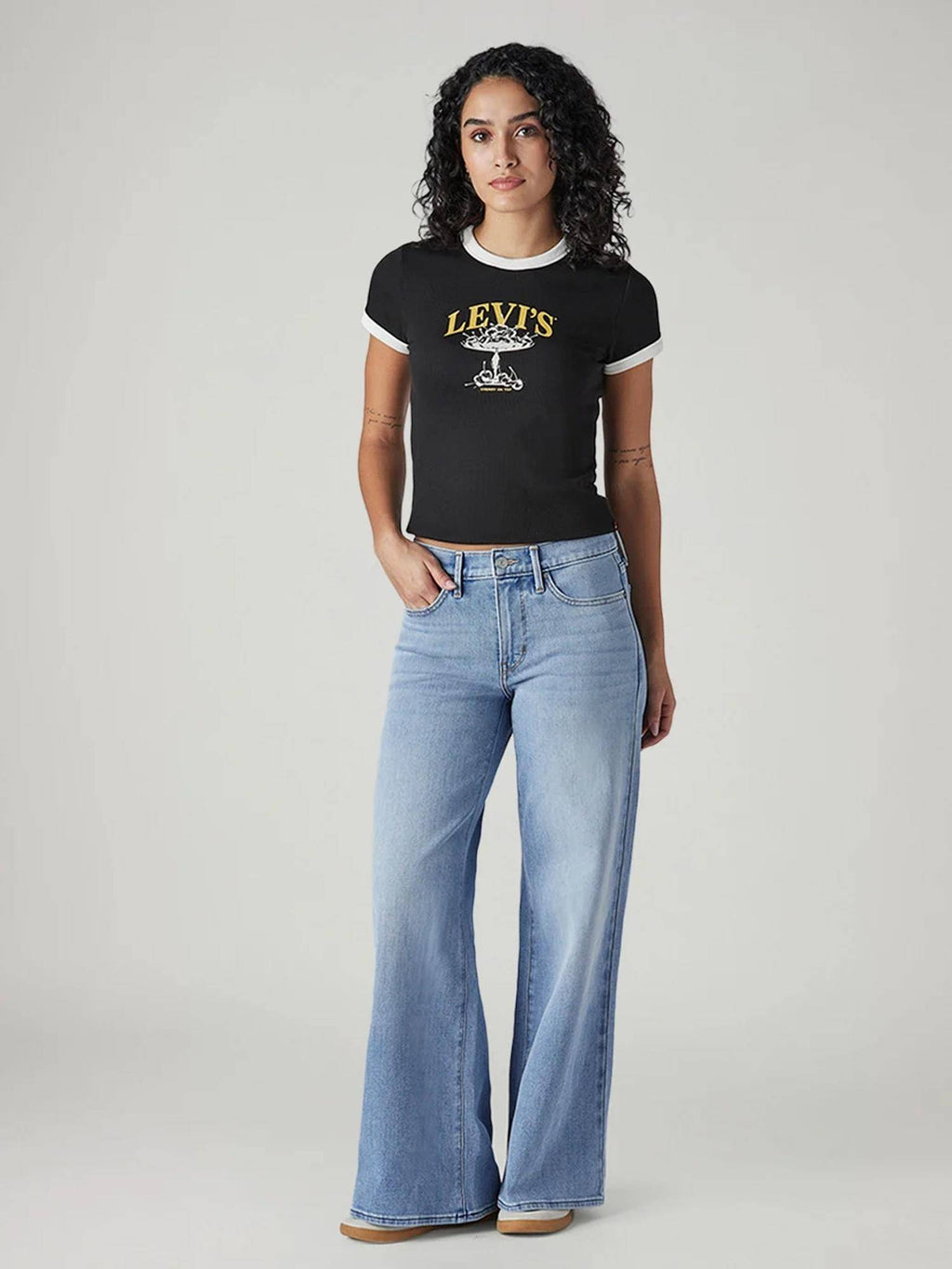 Womens Blue Solid Jeans | ST23 - view 6