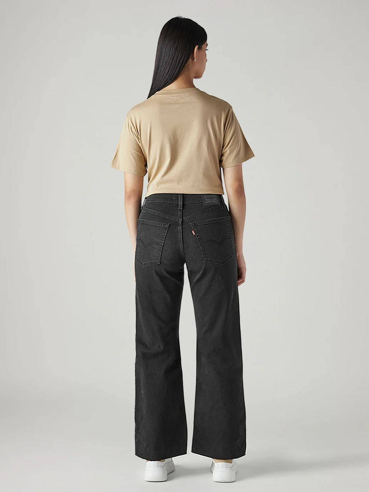 Womens Black Solid Jeans | BT10 - view 2