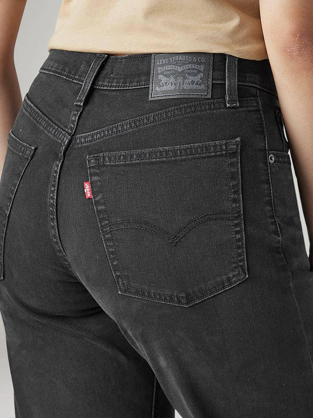 Womens Black Solid Jeans | BT10 - view 4