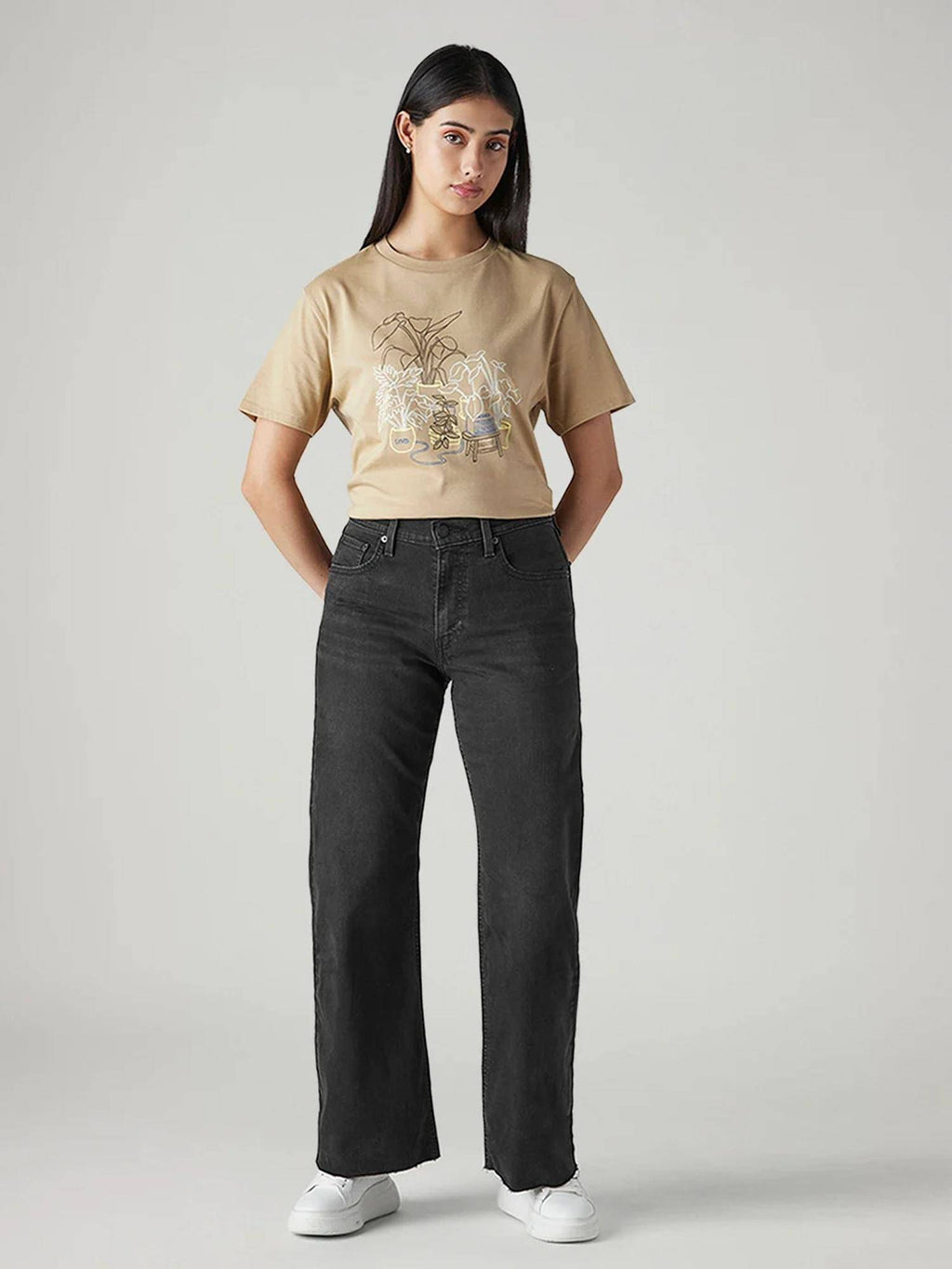 Womens Black Solid Jeans | BT10 - view 6