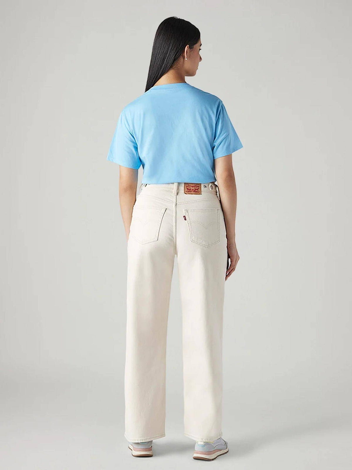 Womens Off White Solid Jeans | BG78 - view 2