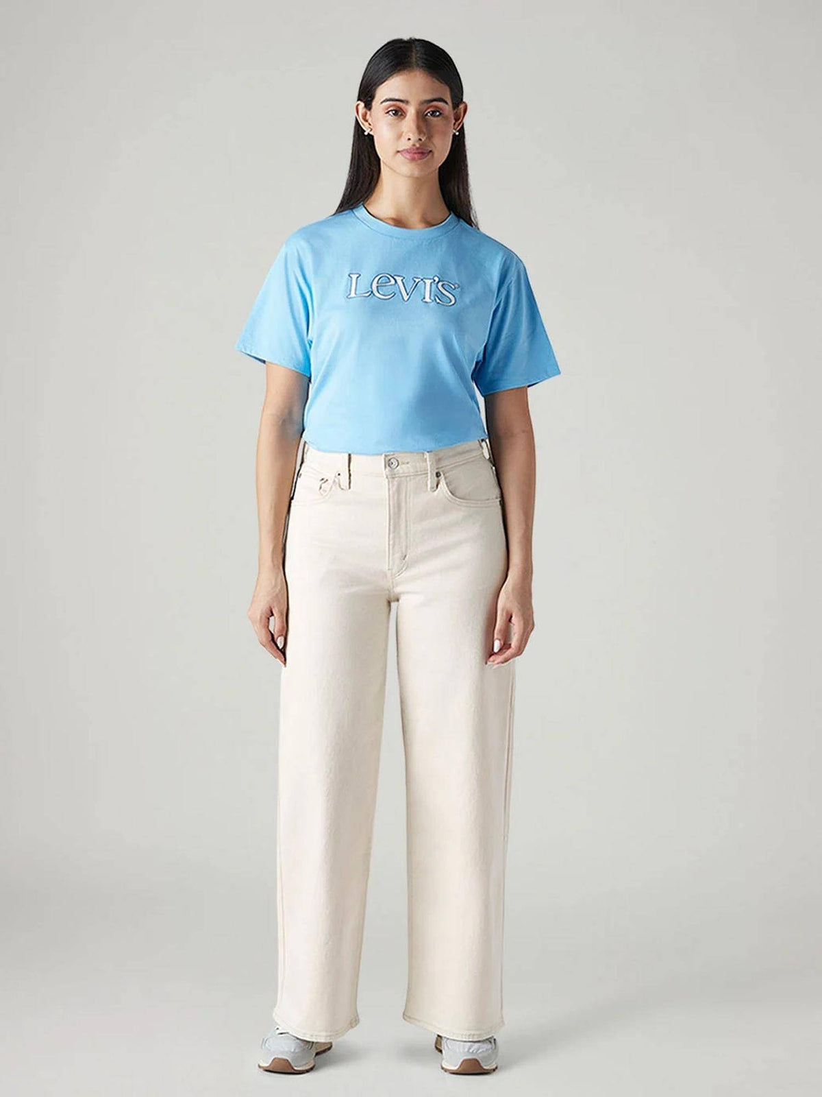 Womens Off White Solid Jeans | BG78 - view 6