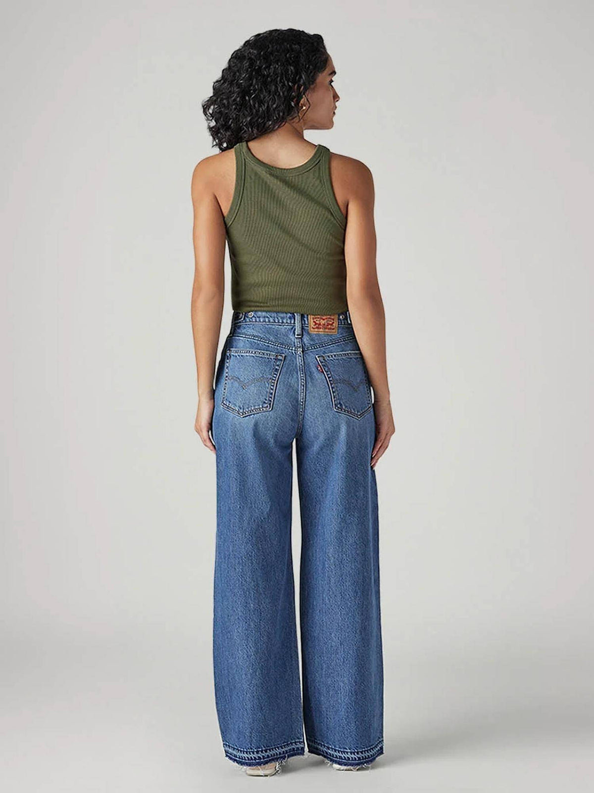 Womens Blue Solid Jeans | ST23 - view 2