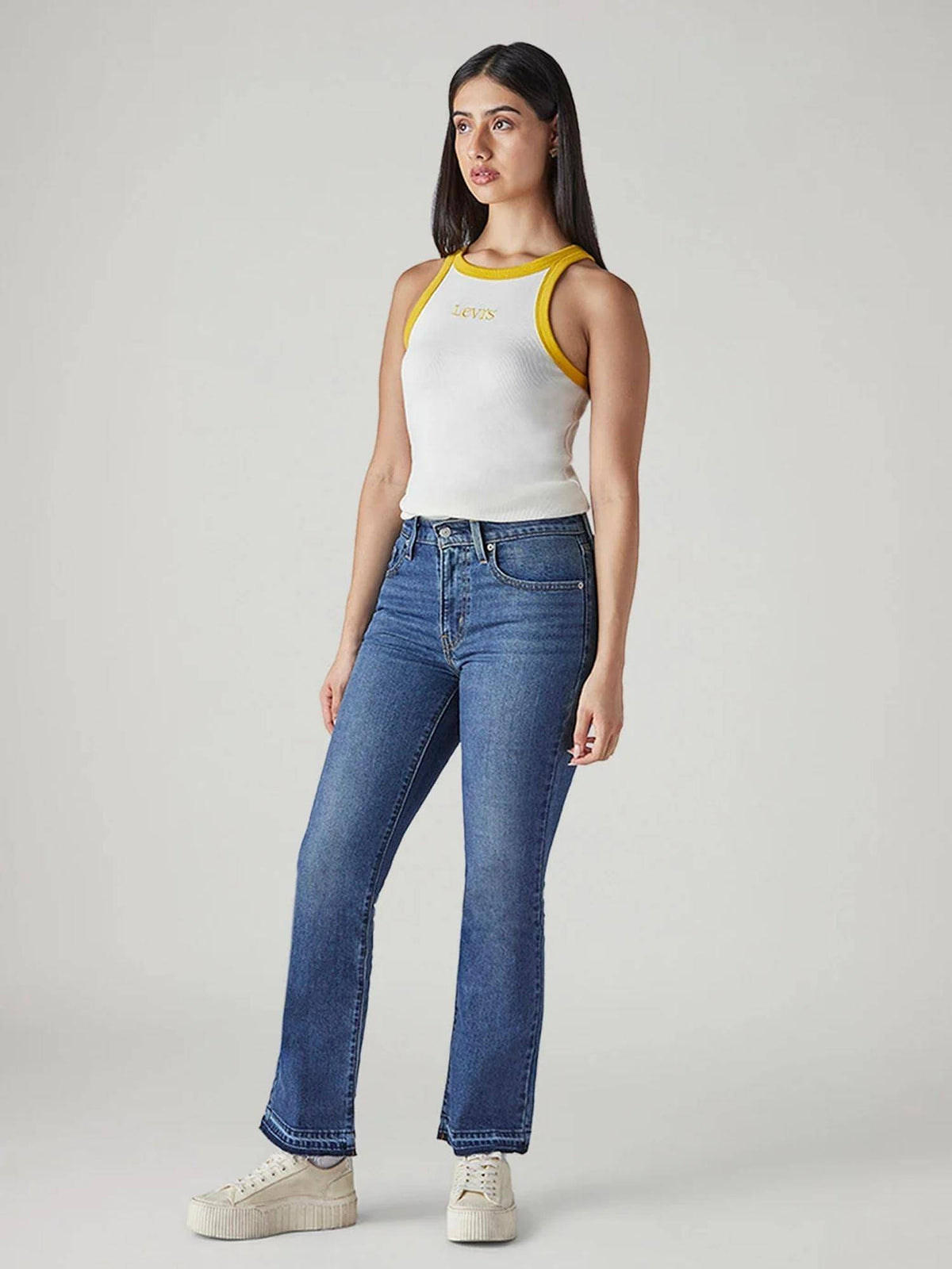Womens Blue Solid Jeans | BT10 - view 3