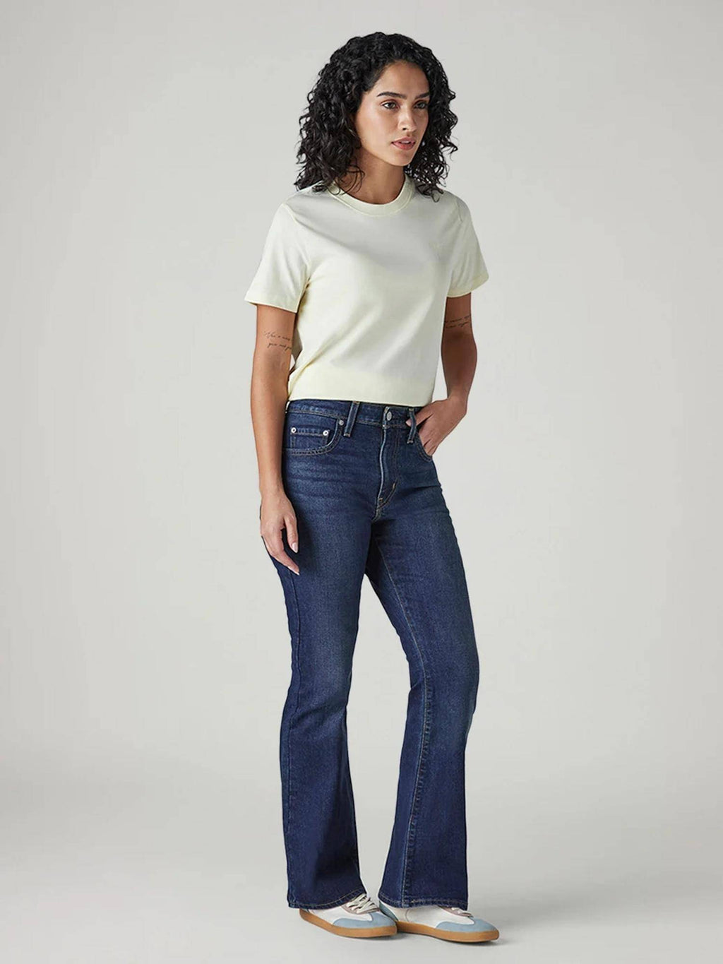 Womens Blue Solid Jeans | BG78 - view 3