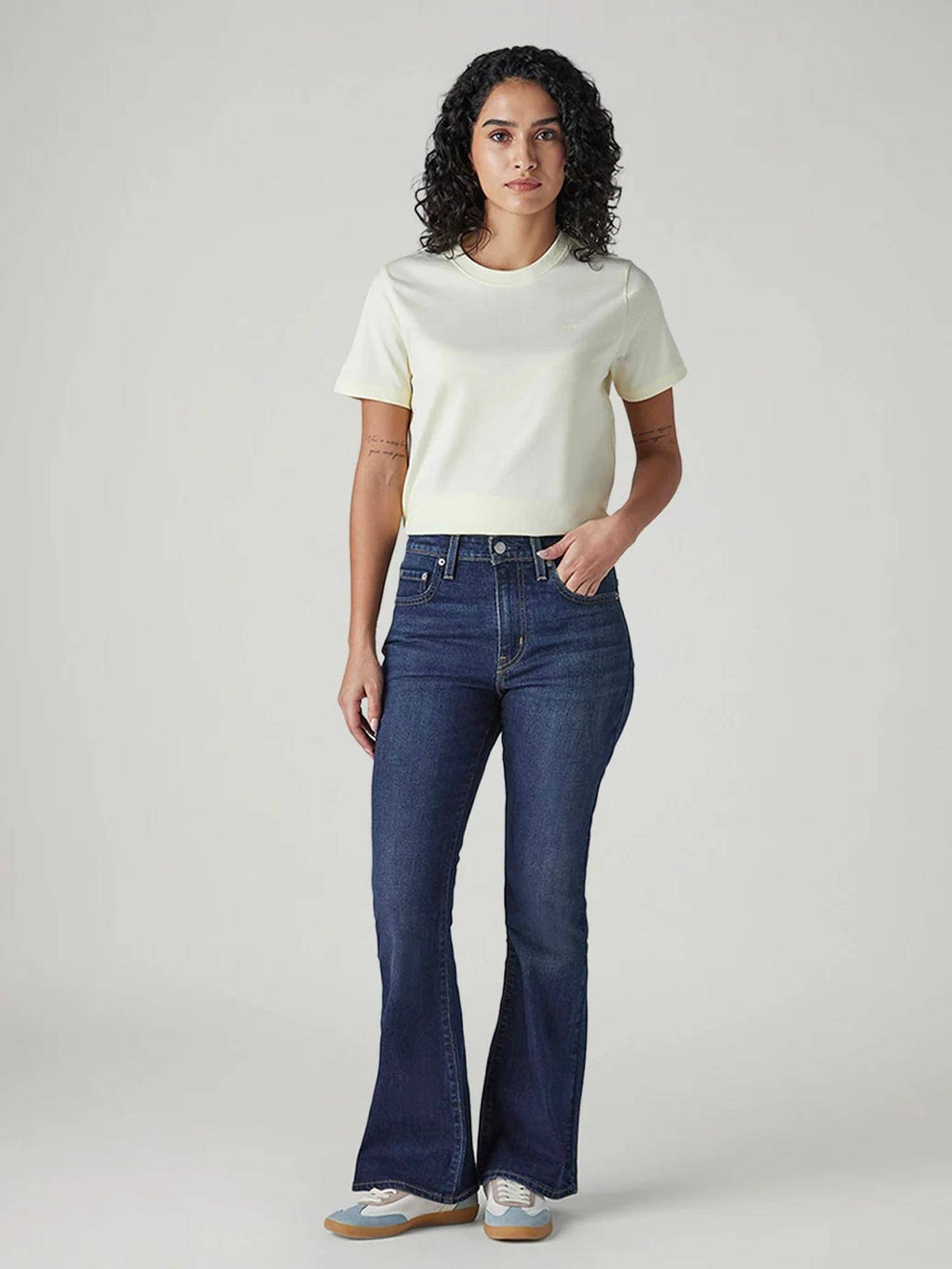 Womens Blue Solid Jeans | BG78 - view 6