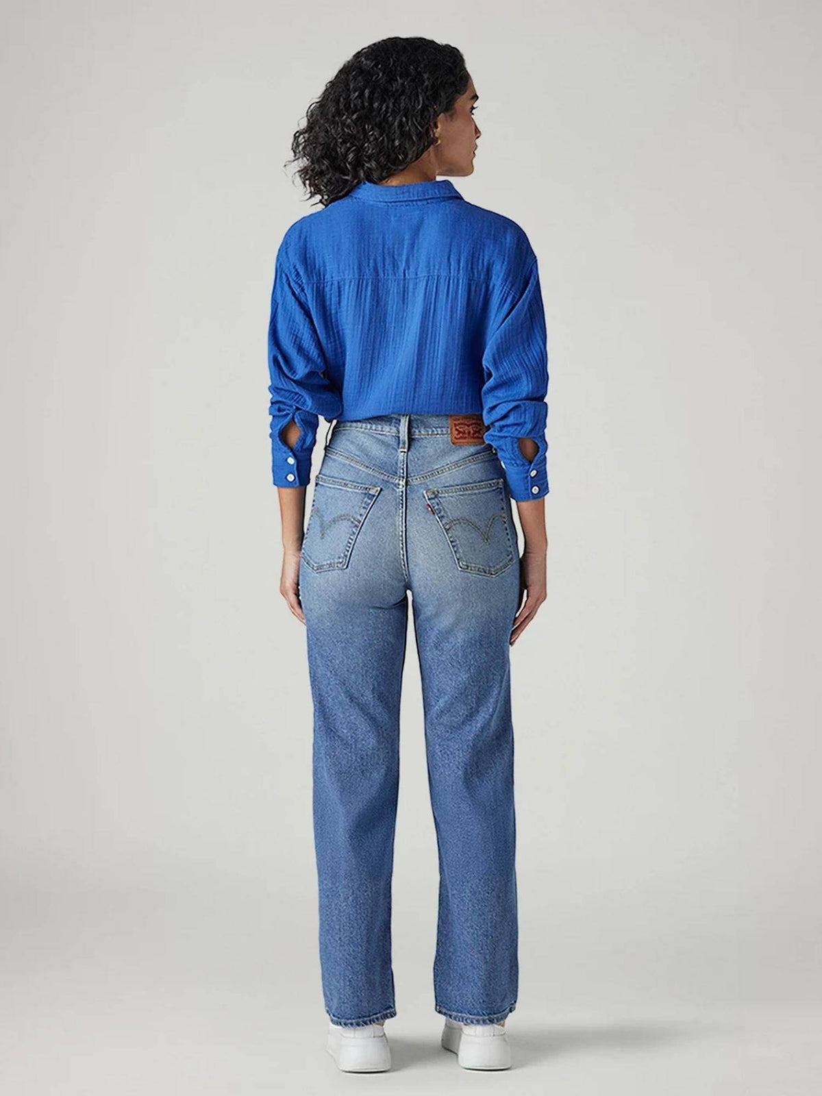 Womens Blue Solid Jeans | ST23 - view 2