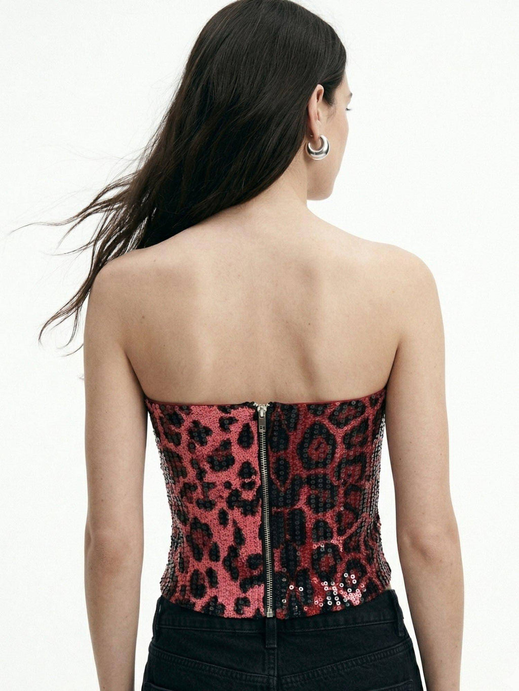 Red Embellished Fitted Top | TT90 - view 6