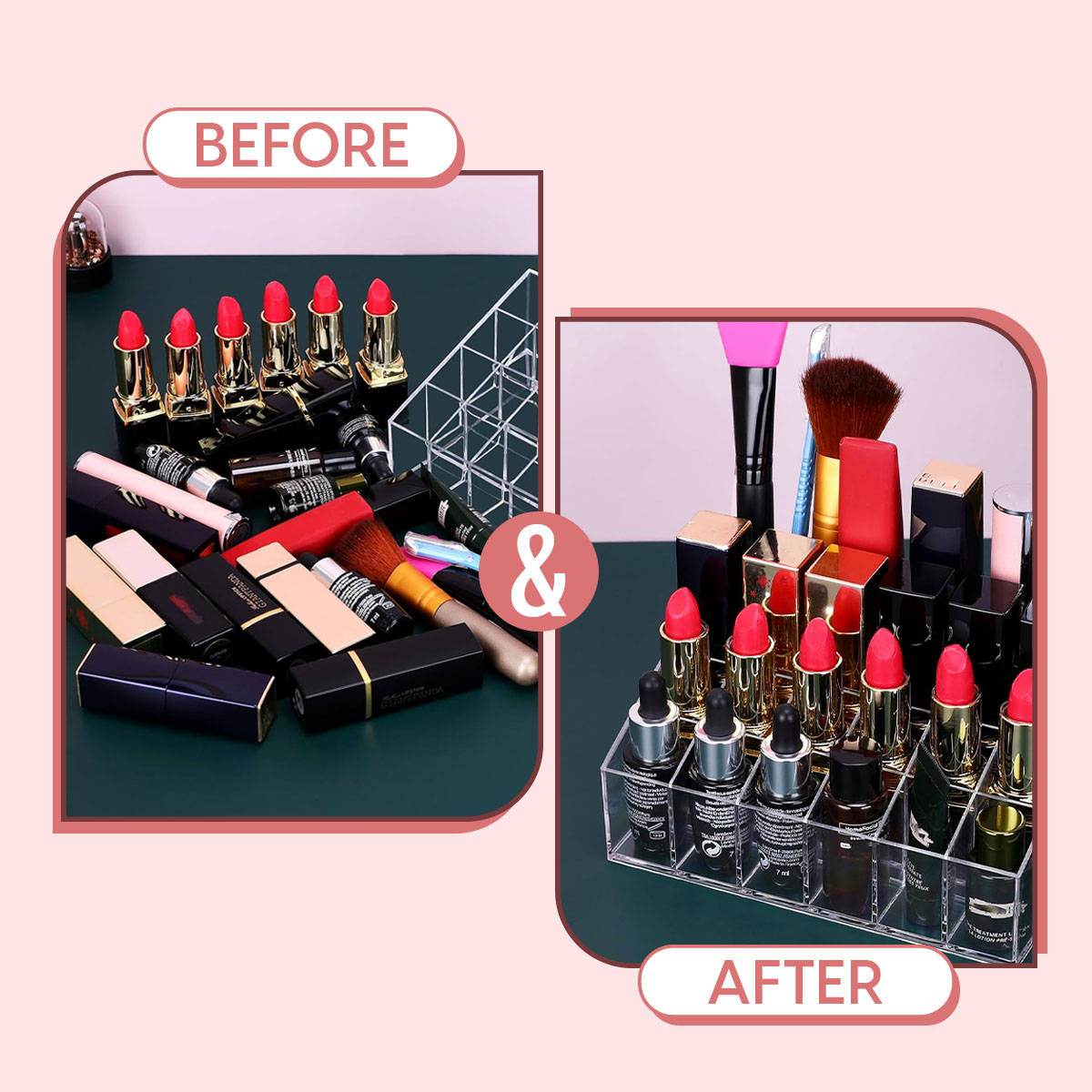 Lipstick Organizer Makeup Holder Case & Cosmetic Display Stand | C83 - view 4
