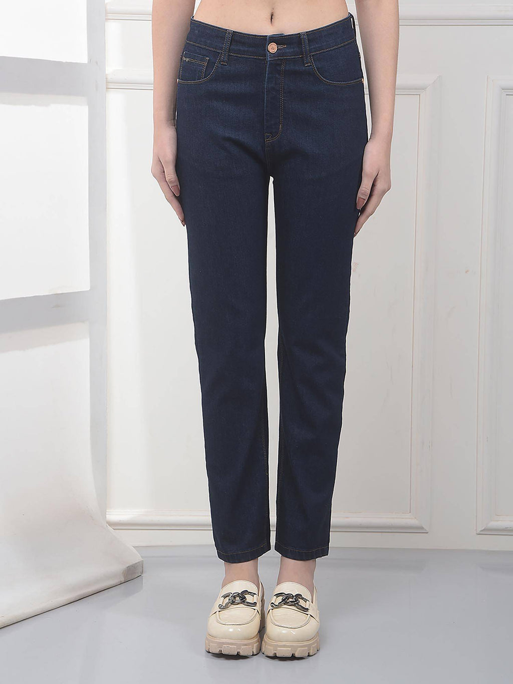 Womens Blue Straight Jeans | ST23 - view 1