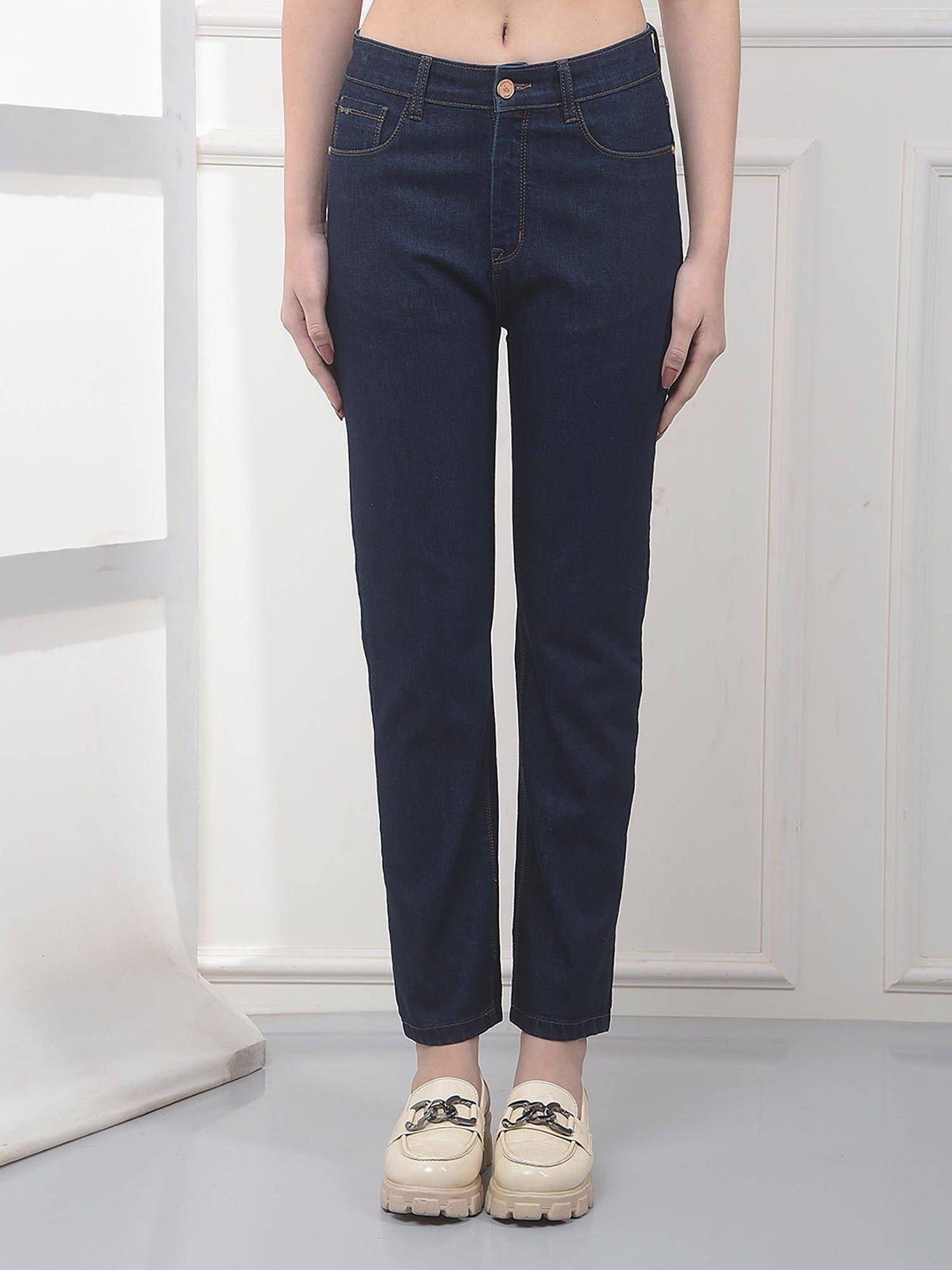 Womens Blue Straight Jeans | ST23 - view 1
