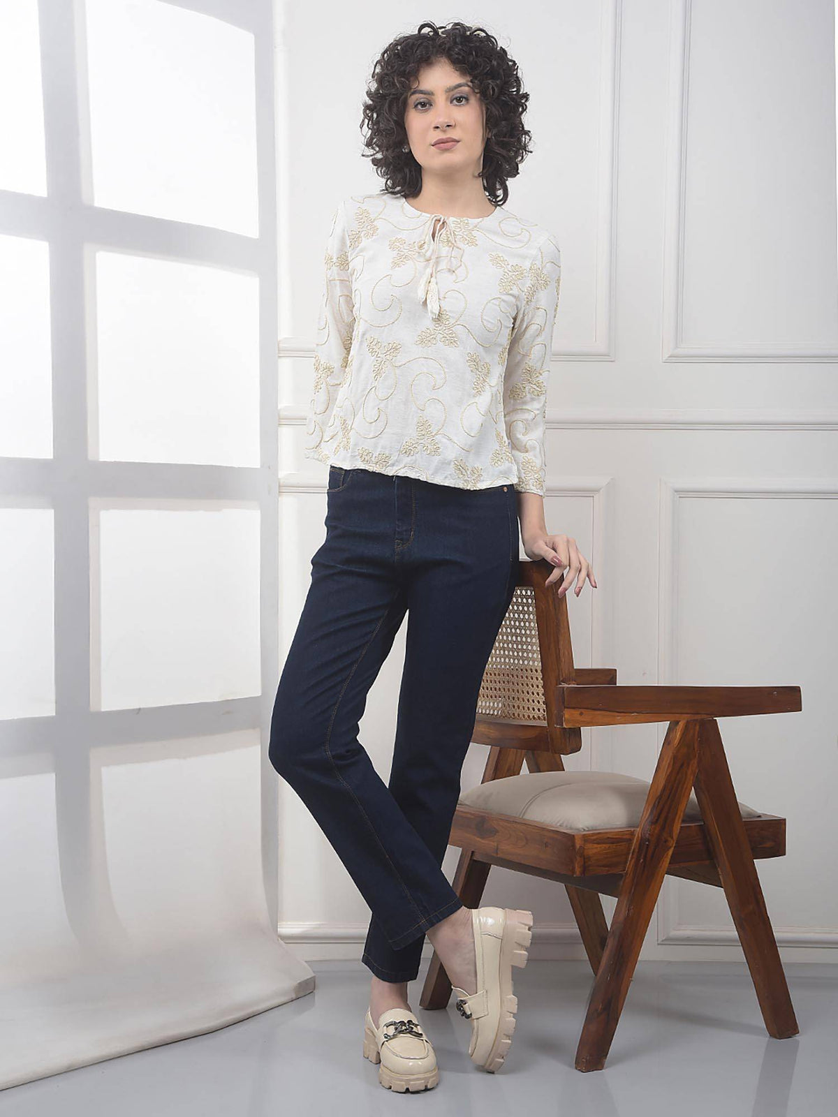 Womens Blue Straight Jeans | ST23 - view 2