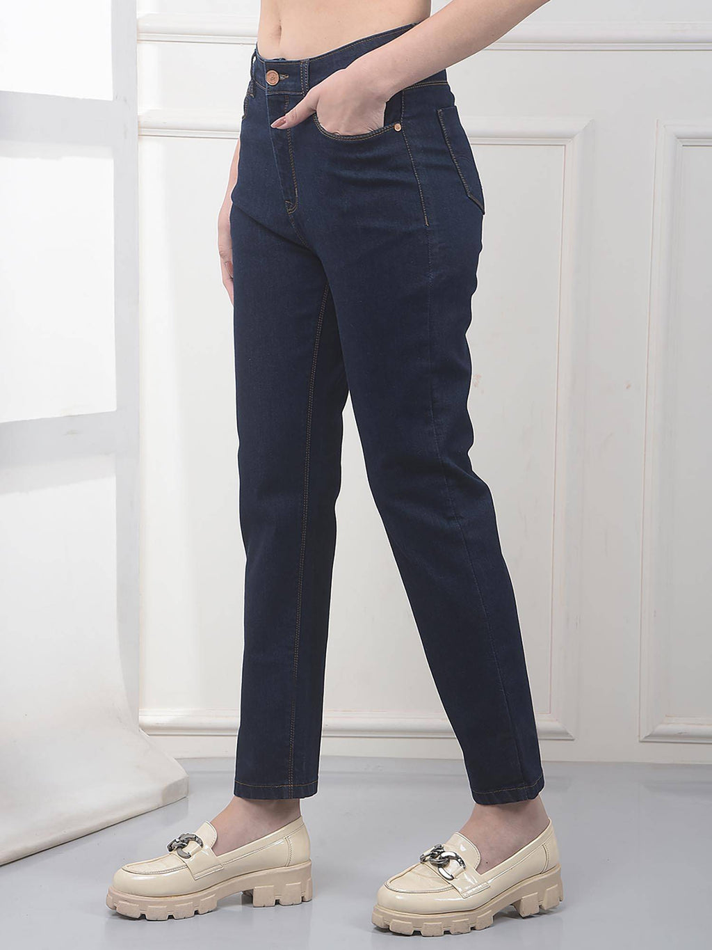 Womens Blue Straight Jeans | ST23 - view 5