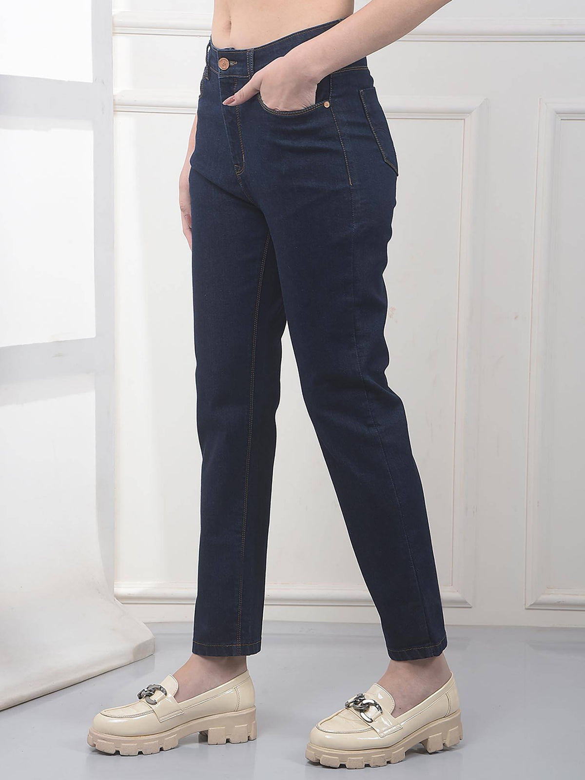 Womens Blue Straight Jeans | ST23 - view 5