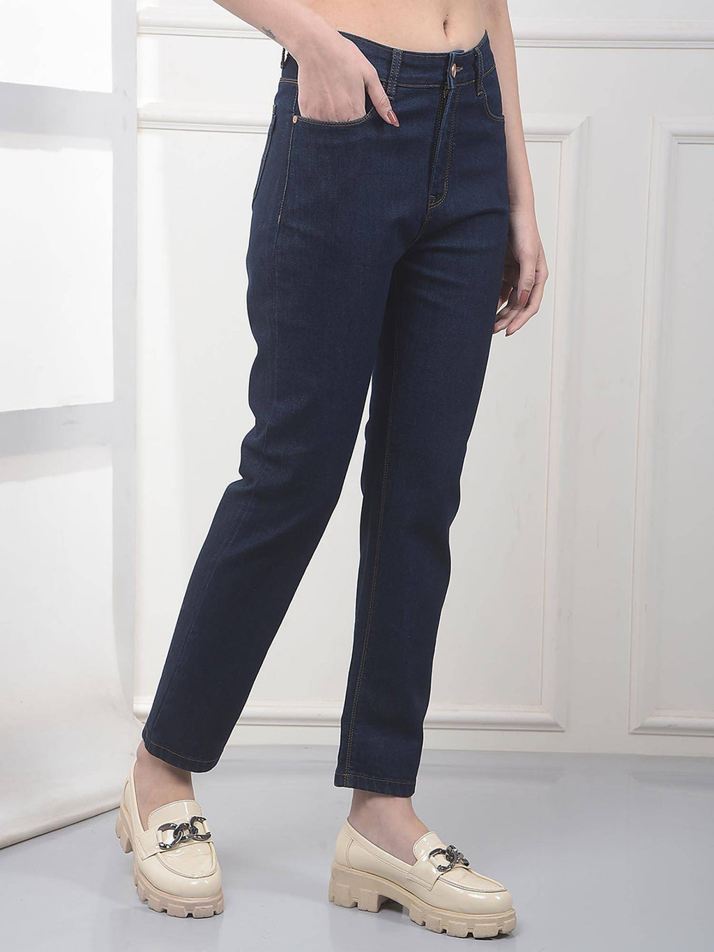 Womens Blue Straight Jeans | ST23 - view 6