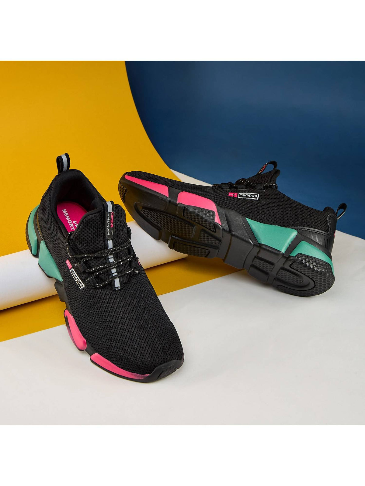 Alexa Black Running Shoes For Women | SN09 - view 1