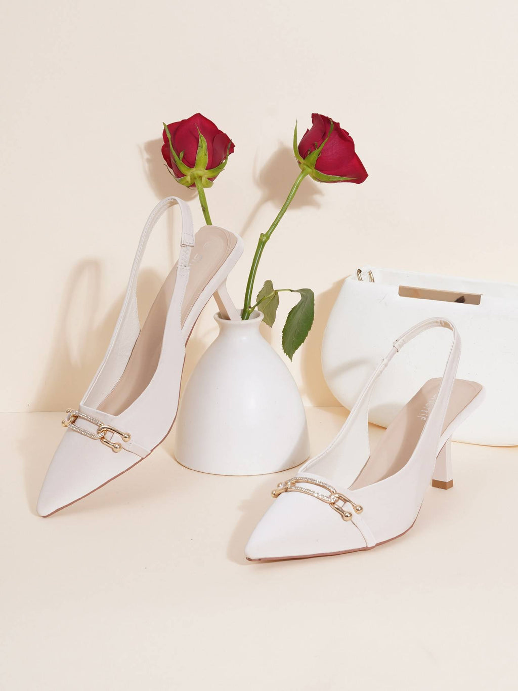 Women BEIGE Sandal Heels | H78 - view 1