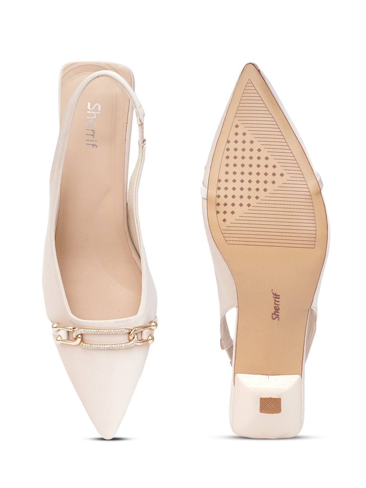 Women BEIGE Sandal Heels | H78 - view 5
