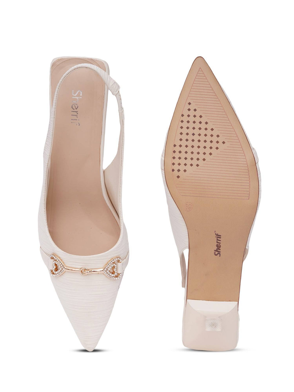 Women CREAM Sandal Heels | H78 - view 5
