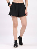Lavender Polyester Blend Loose Fit Active Shorts - view 7