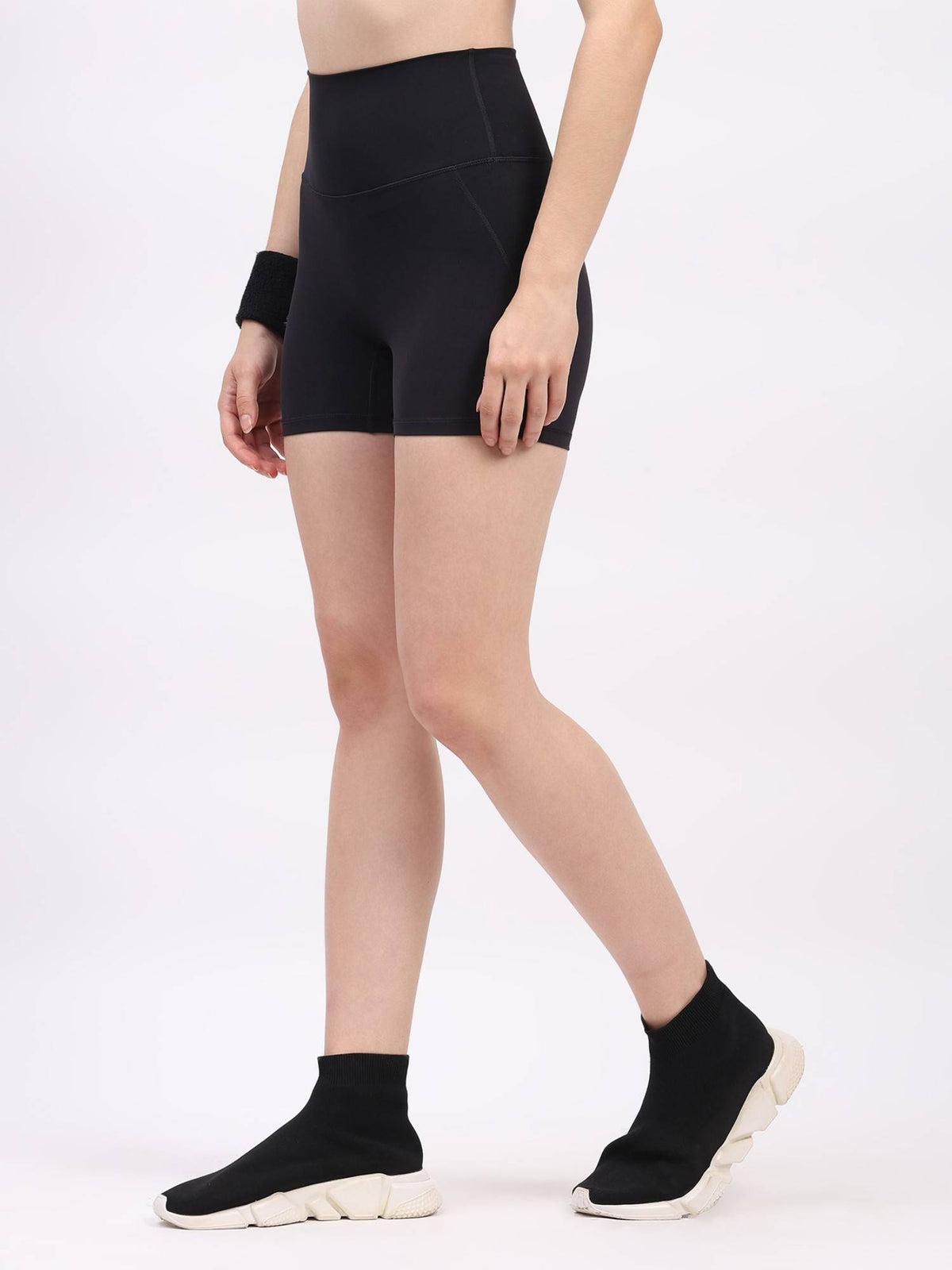 Brown Nylon Spandex Skinny Fit Active Shorts - view 15