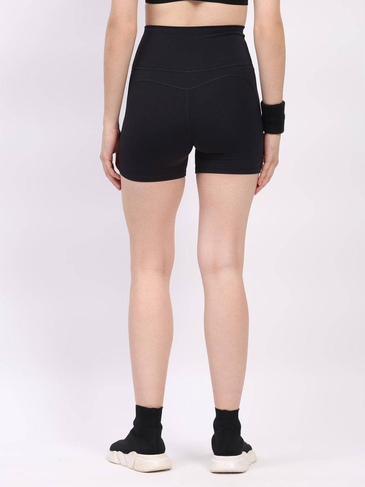 Brown Nylon Spandex Skinny Fit Active Shorts - view 17