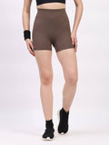 Black Nylon Spandex Skinny Fit Active Shorts - view 21