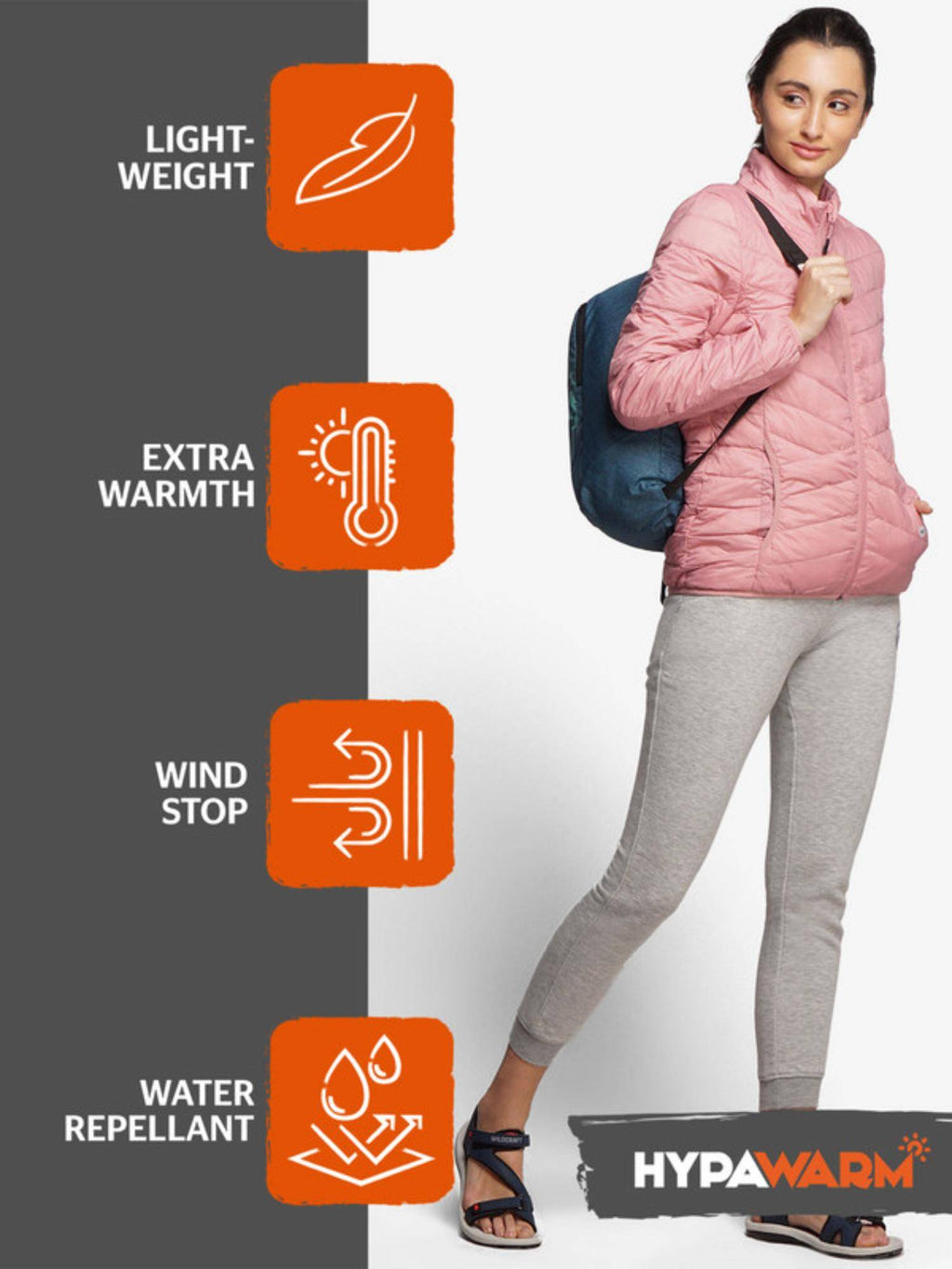 Pink Women's Down Jacket Classic | JK12 - view 10