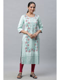 Green Printed Straight Kurta | U3S - view 1