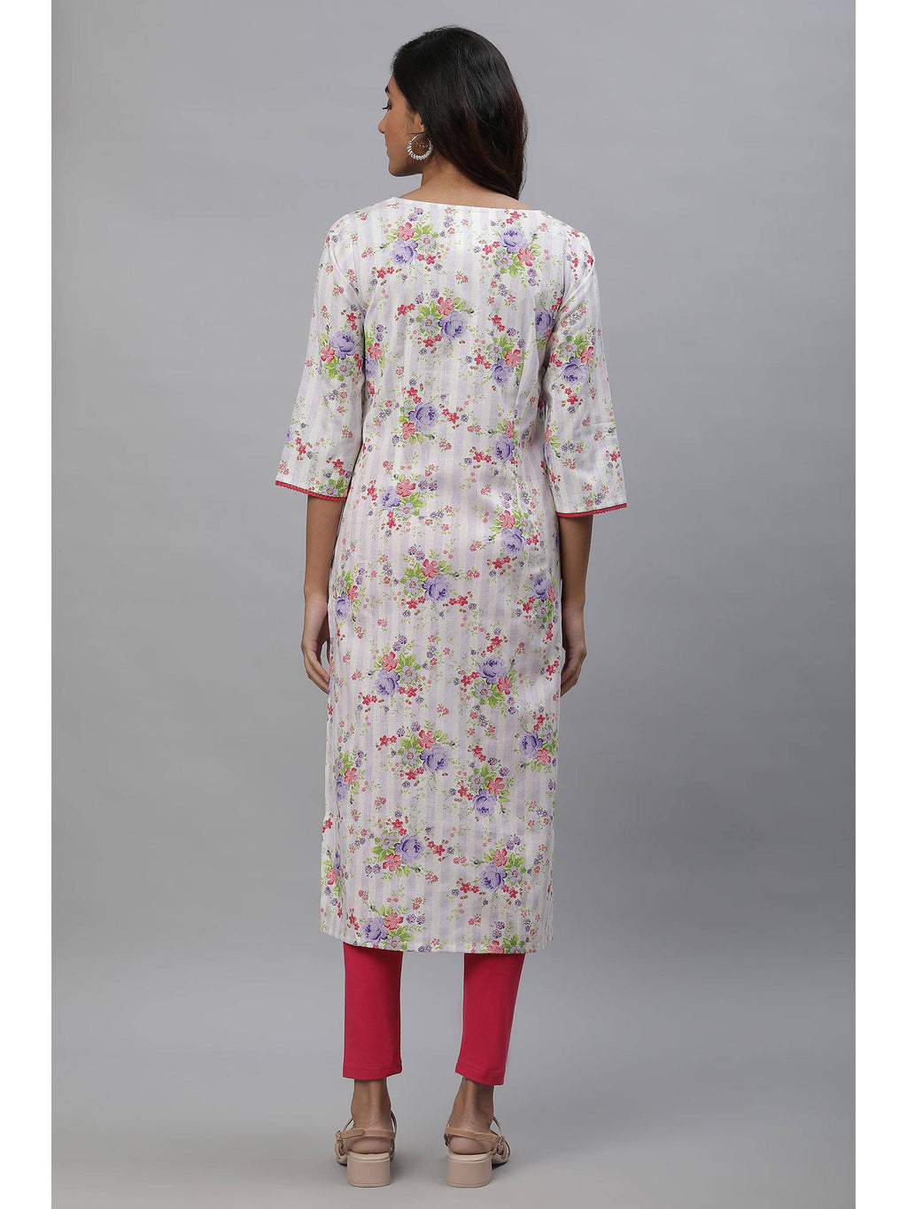 Multi-Color Floral Printed Kurta | FY93 - view 4