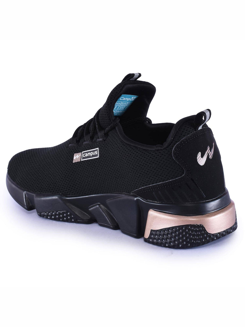 Alexa Black Running Shoes For Women | SN09 - view 3