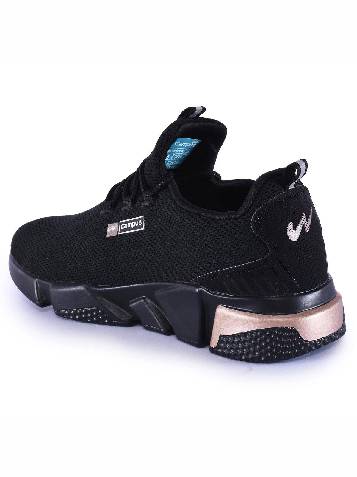 Alexa Black Running Shoes For Women | SN09 - view 3