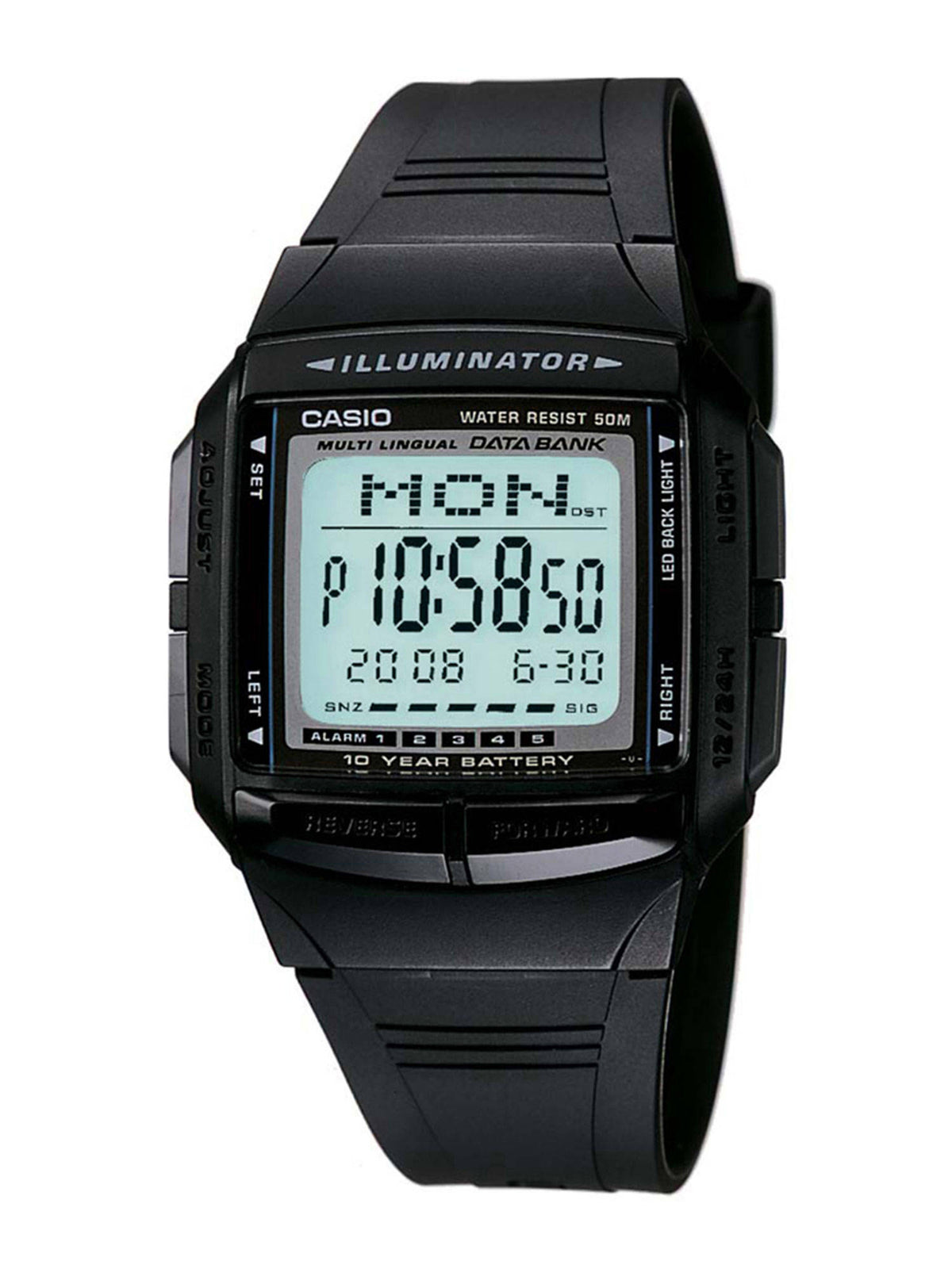 Vintage DB-36-1AVSDF Digital Dial Black Resin Strap Db23 | W92 - view 1